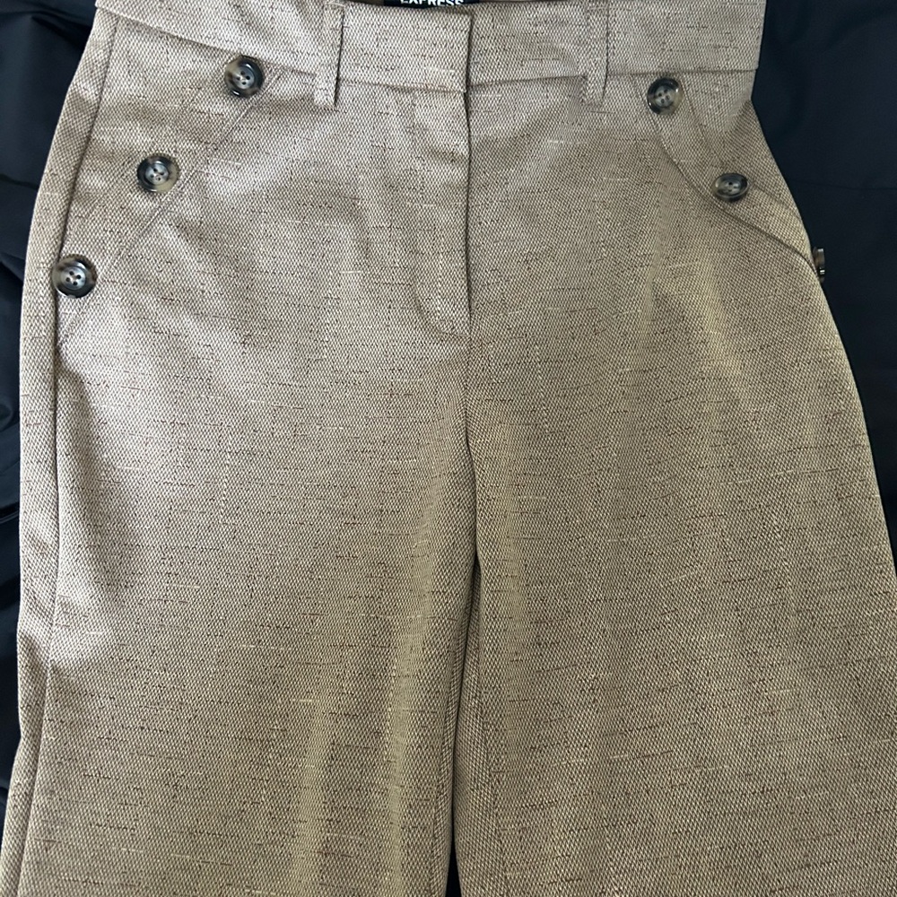 Express Tan Textured Pants